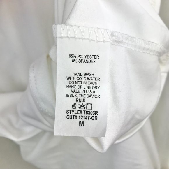 Reborn J White Button Up Tie Front Ruffle Short Sleeve Top - Picture 14 of 14